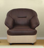 Knight 1 Seater Sofa in Maroon & Beige colour