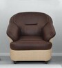 Knight 1 Seater Sofa in Maroon & Beige colour