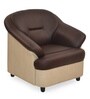 Knight 1 Seater Sofa in Maroon & Beige colour