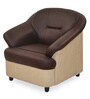 Knight 1 Seater Sofa in Maroon & Beige colour