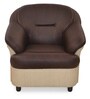 Knight 1 Seater Sofa in Maroon & Beige colour