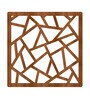 Engineered Wood with Wooden Texture Hanging Room Divider in Brown