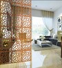 Engineered Wood with Wooden Texture Hanging Room Divider in Brown