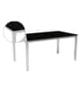 Knight 6 Seater Dining Table in Black Colour