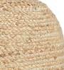 Rectangle Jute Fabric Pouffe in Natural Colour