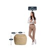 Rectangle Jute Fabric Pouffe in Natural Colour