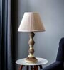 Knoxx Iron Creamish White Table Lamp with Woven Rope Creamish White Shade