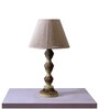 Knoxx Iron Creamish White Table Lamp with Woven Rope Creamish White Shade