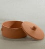 Knurl- Small 400ml Terracotta Curd Setter Bowl with Lid