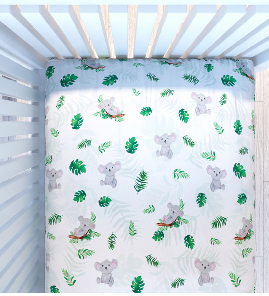 Buy Koala 7pc Organic Baby Bedding Set in Multicolour by Fancy Fluff