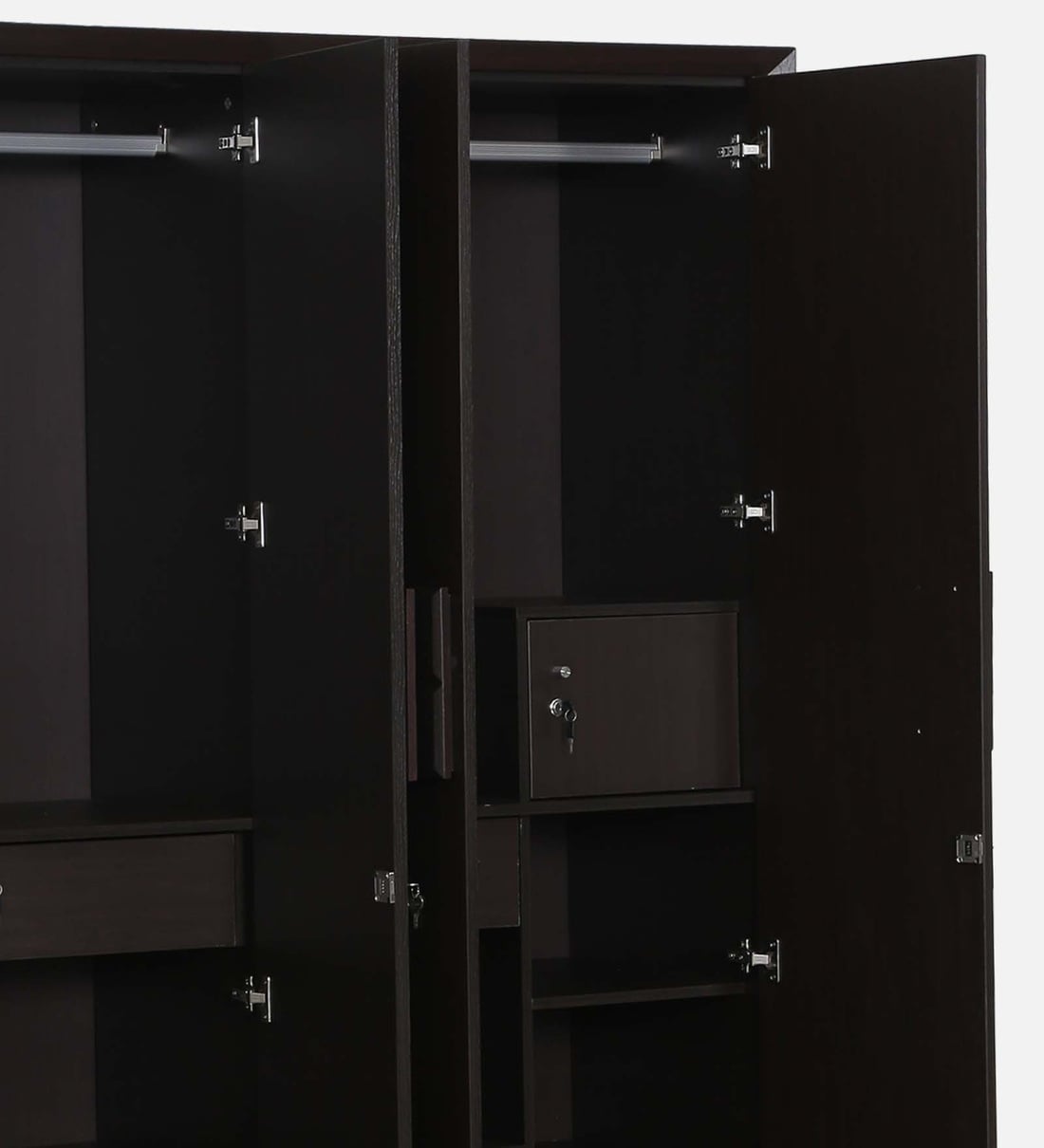Buy Kosmo Choco 4 Door Wardrobe In Vermont Finish With Drawer