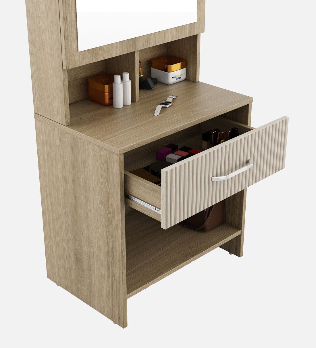 Buy Kosmo Cleo Dresser With Mirror In Santana Oak Finish at 28