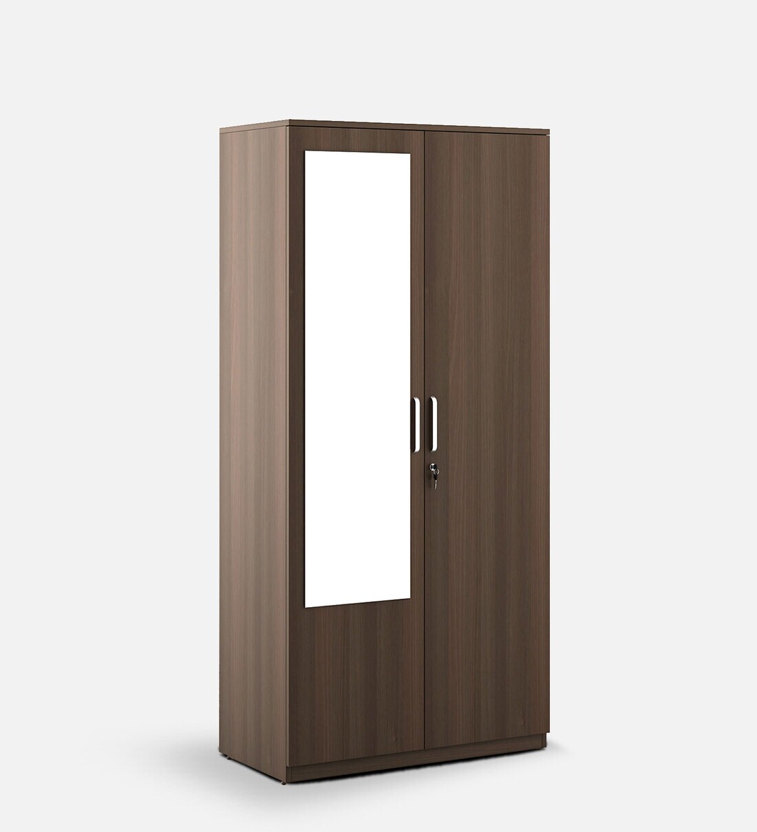 Buy Kosmo Crescent 2 Door Wardrobe in Dark Acacia Finish by Spacewood