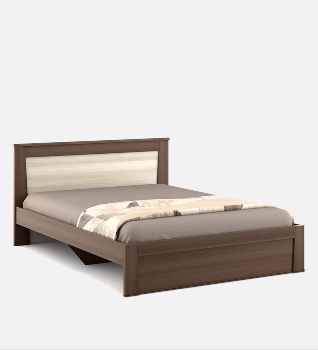 Buy Kosmo Denver Queen Size Bed in Balliness Pine Finish Online Contemporary Queen Size Beds