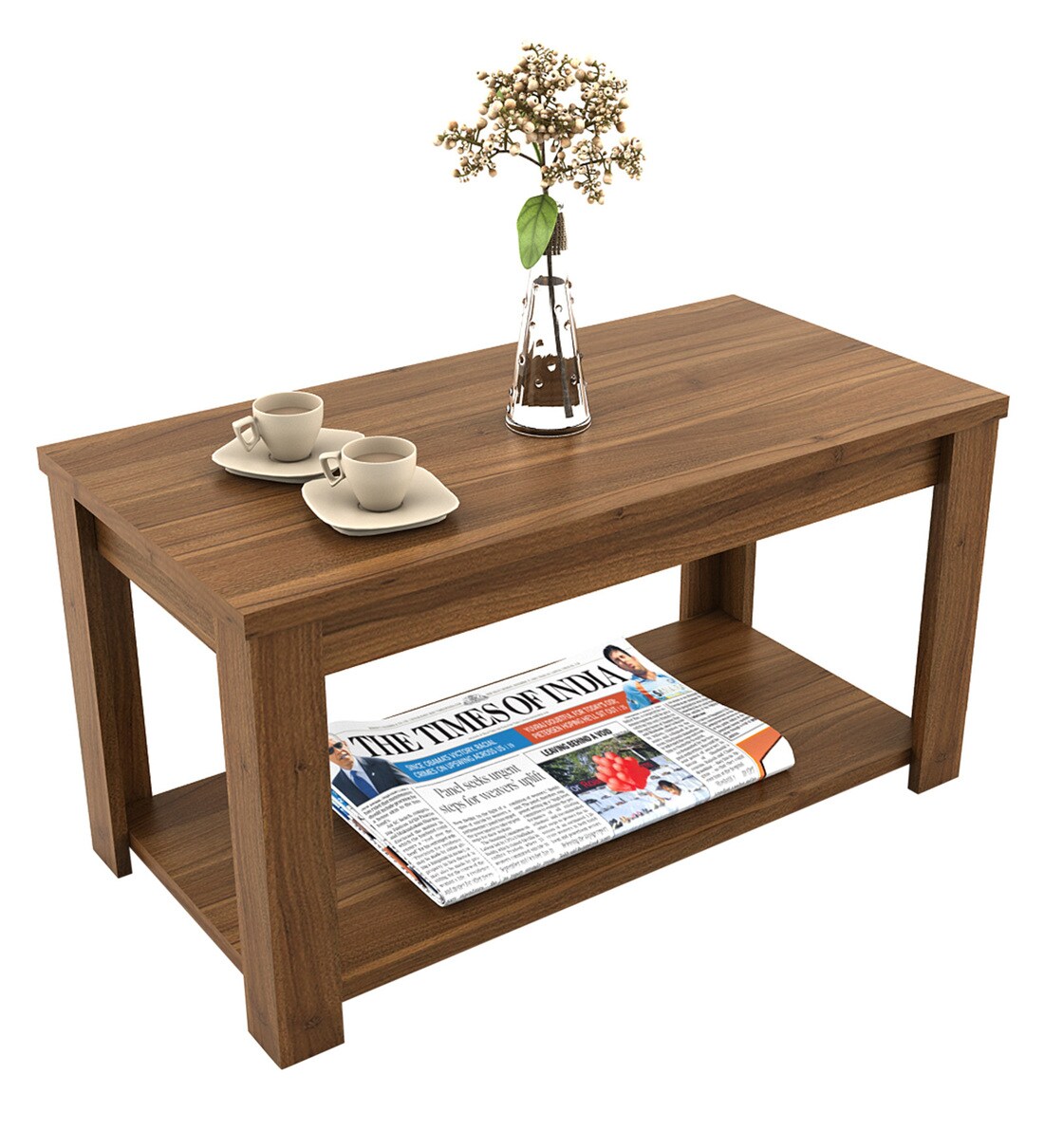Buy Kosmo Harmony Coffee Table in Natural Teak Finish Online Modern