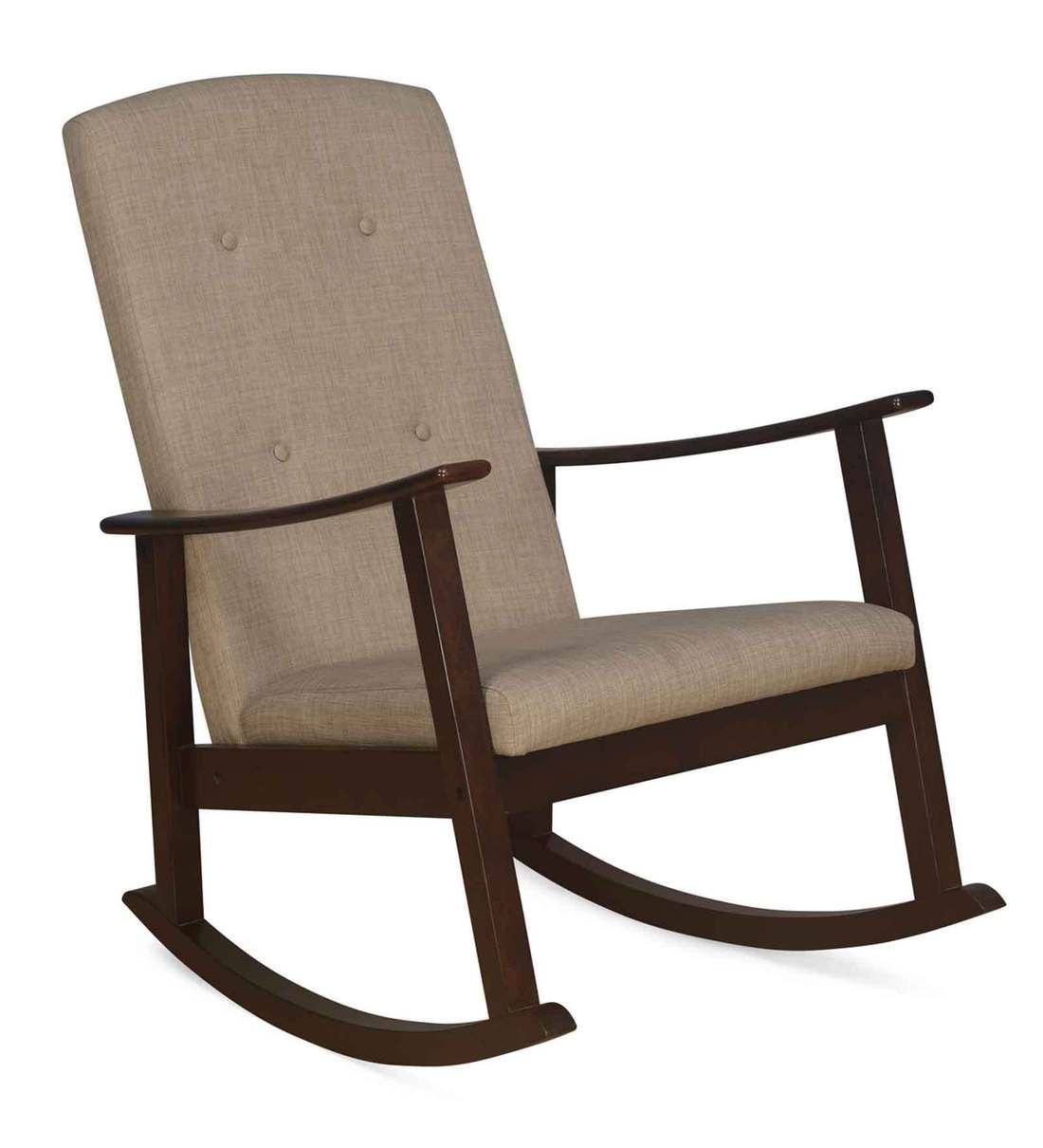 Buy Kosmo Solid Wood Rocking Chair in Walnut Colour by home Online
