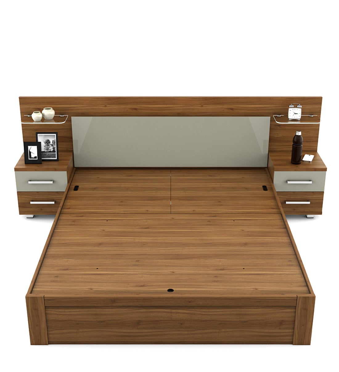 Buy Kosmo Vogue King size Bed with Hydraulic Storage & Bed side Tables