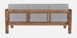 Korai  Solid Wood 3 Seater Sofa In Natural Finish