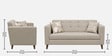 Kosmo  Carlos 2 Seater Sofa In Beige Color