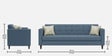 Kosmo Carlos 3 Seater Sofa In Blue Color Kosmo Carlos 3 Seater Sofa In Blue Color