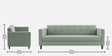 Kosmo Carlos 3 Seater Sofa In Green Color Kosmo Carlos 3 Seater Sofa In Green Color