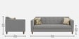 Kosmo Carlos 3 Seater Sofa In Grey Color Kosmo Carlos 3 Seater Sofa In Grey Color