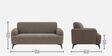 Kosmo Datsun 2 Seater Sofa In Taupe Brown Colour