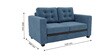 Kosmo Montessa 2 Seater Sofa In Blue Color