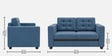 Kosmo Montessa 2 Seater Sofa In Blue Color Kosmo Montessa 2 Seater Sofa In Blue Color