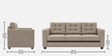 Kosmo Montessa 3 Seater Sofa In Beige Color Kosmo Montessa 3 Seater Sofa In Beige Color