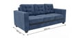 Kosmo Montessa 3 Seater Sofa In Blue Color