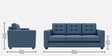 Kosmo Montessa 3 Seater Sofa In Blue Color Kosmo Montessa 3 Seater Sofa In Blue Color