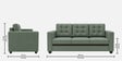 Kosmo Montessa 3 Seater Sofa In Green Color Kosmo Montessa 3 Seater Sofa In Green Color