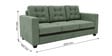 Kosmo Montessa 3 Seater Sofa In Green Color