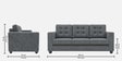 Kosmo Montessa 3 Seater Sofa In Grey Color Kosmo Montessa 3 Seater Sofa In Grey Color