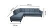 Kosmo Montessa RHS Sofa In Blue Color
