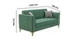 Kosmo Zenith 2 Seater Sofa In Green Color