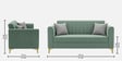 Kosmo Zenith 2 Seater Sofa In Green Color Kosmo Zenith 2 Seater Sofa In Green Color