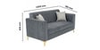 Kosmo Zenith 2 Seater Sofa In Grey Color