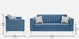 Kosmo Zenith 3 Seater Sofa In Blue Color Kosmo Zenith 3 Seater Sofa In Blue Color