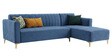Kosmo Zenith LHS Sofa In Blue Color
