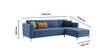 Kosmo Zenith LHS Sofa In Blue Color