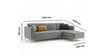 Kosmo Zenith LHS Sofa In Grey Color