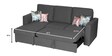 Kowloon RHS 3 Seater Sectional Sofa with Storage in Grey Colour