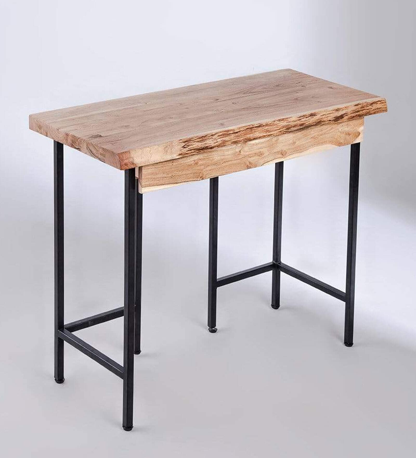 Kobe Solid Wood Writing Table In Natural Finish