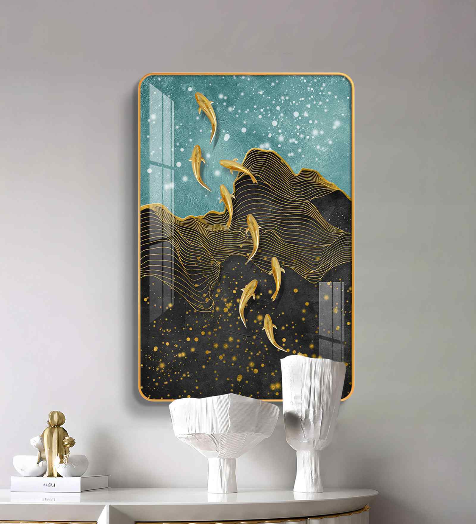 Koi Fish Mystic Flow MDF Wood Wall Art