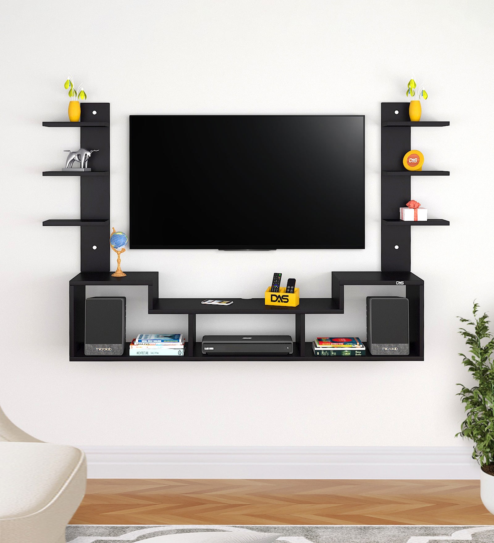 Buy Konrad TV Unit in Black Finish for TVs up to 55\ at 52 OFF by Das