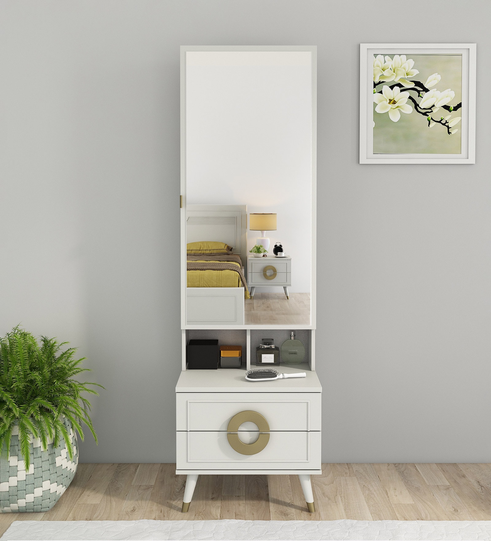 Kosmo Akira Dresser In Pumic Grey Finish