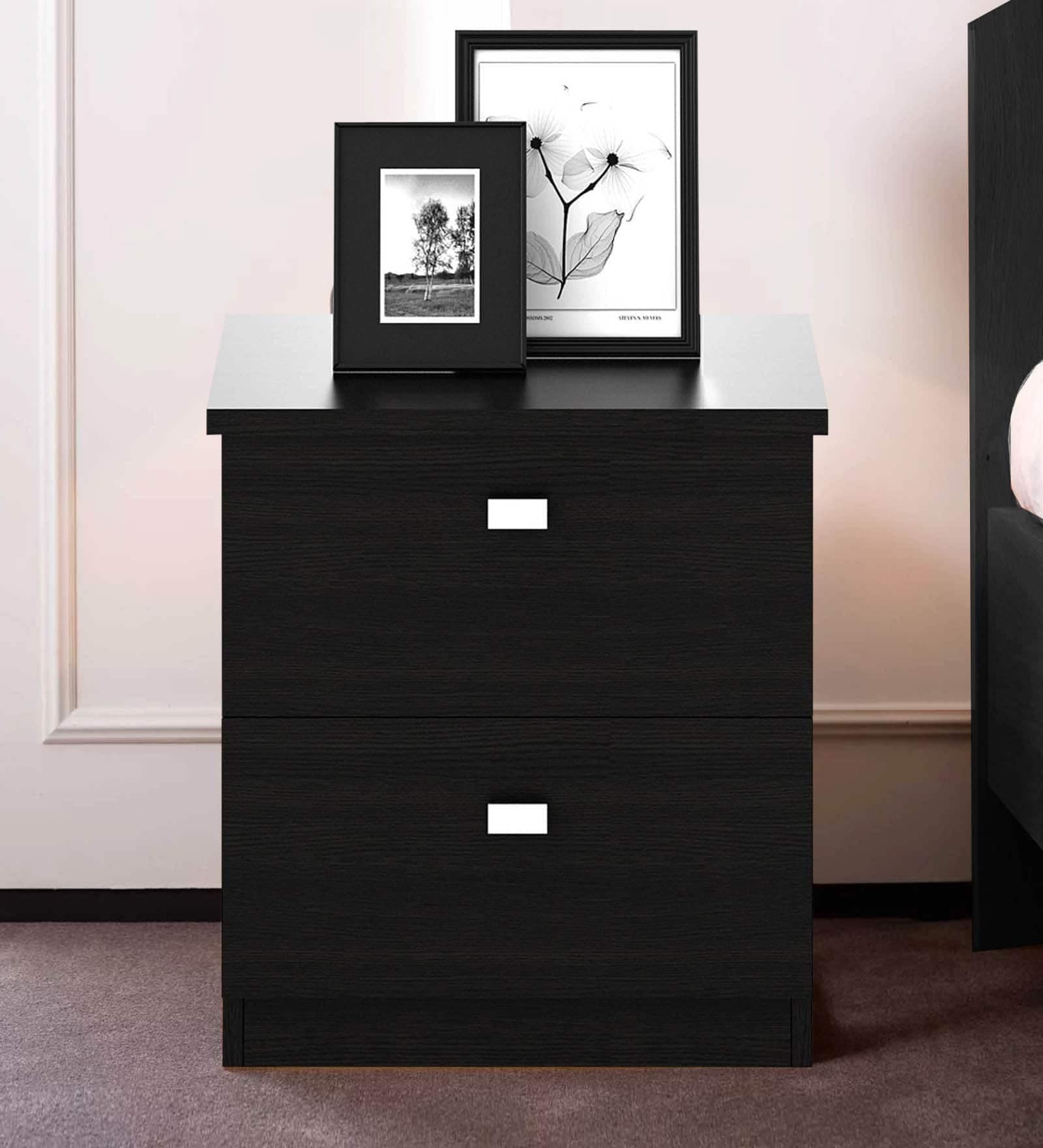 Kosmo Premium Bed Side Table in Natural Wenge Woodpore Melamine Finish