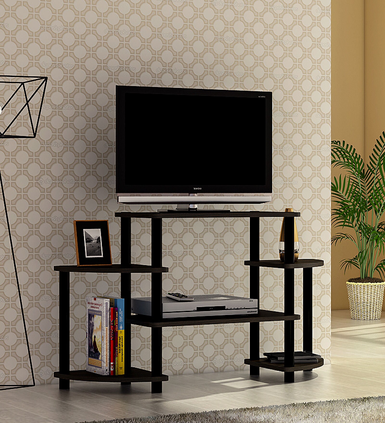 Kosmo TV Console In Fumed Oak Finish